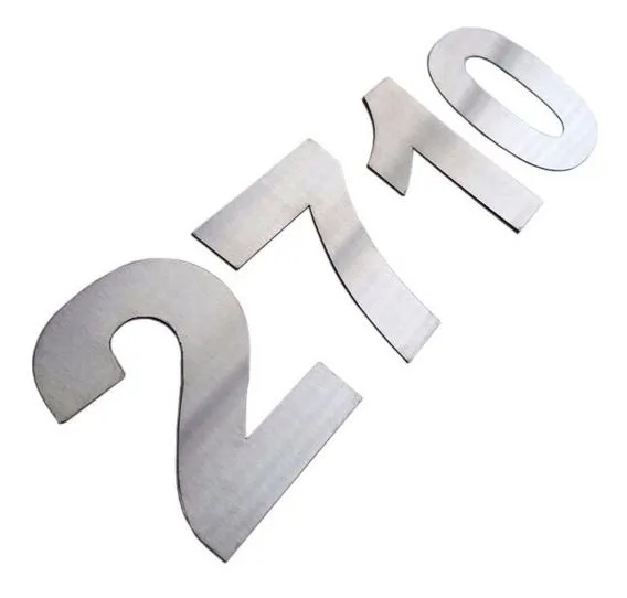 Numero Domiciliario Acero Inoxidable 10cmx1mm