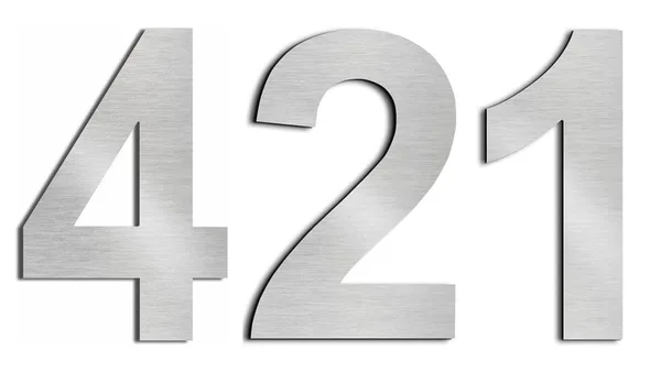 Numero Domiciliario Acero Inoxidable 15cmx4mm